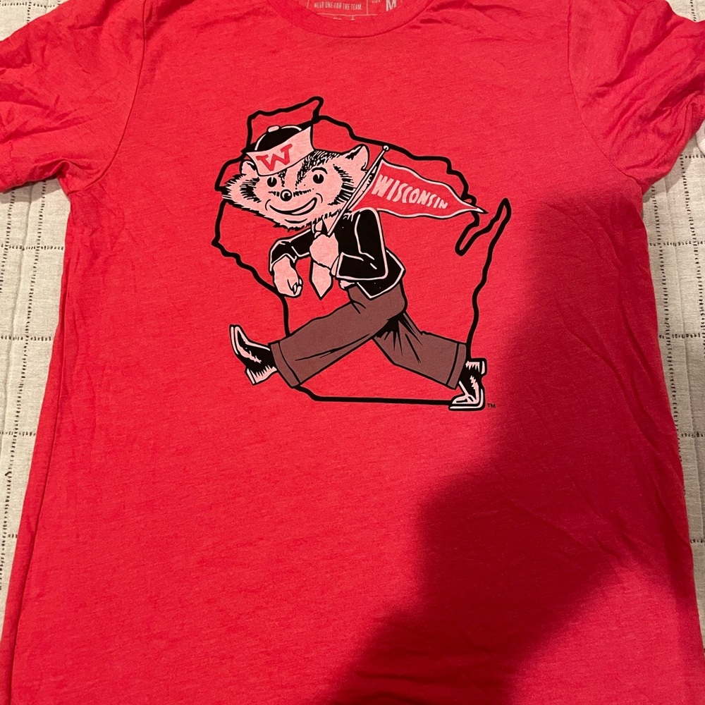 Red Wisconsin Graphic T-Shirt